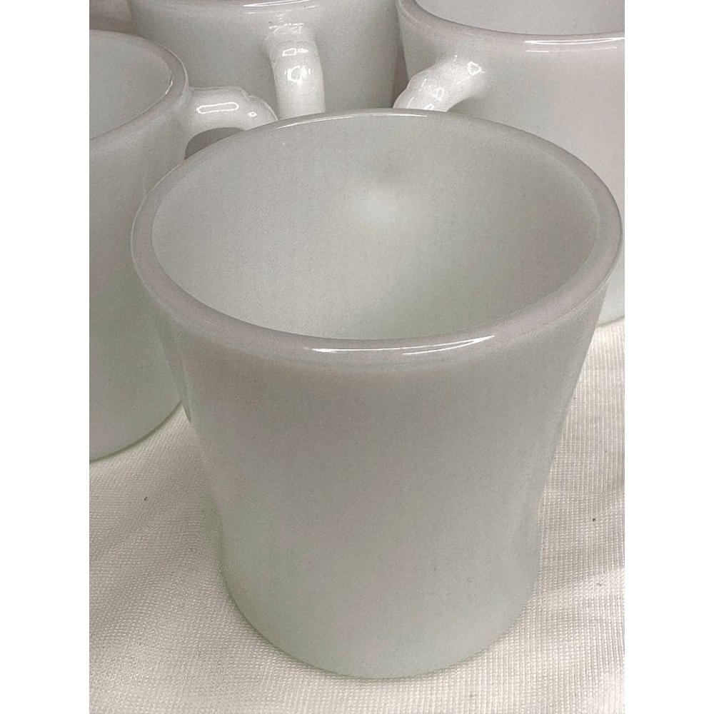 Vintage Fire King Milk Glass Mugs Anchor Hocking Coffee Tea Cup D Handle Gift 4